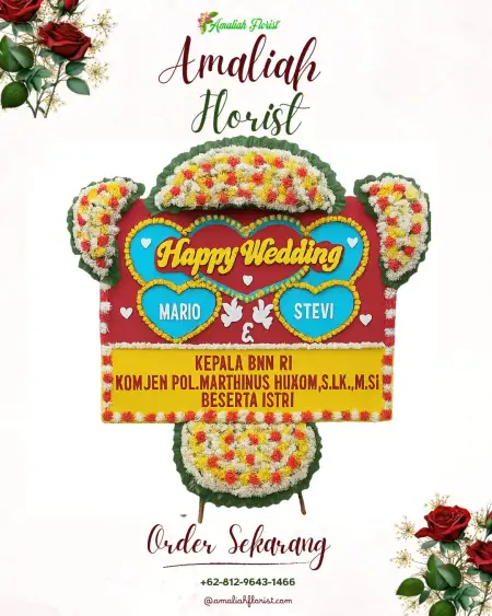 Papan Bunga Pernikahan Sosokan